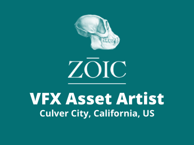 VFX Asset Artist required at Zoic Studios