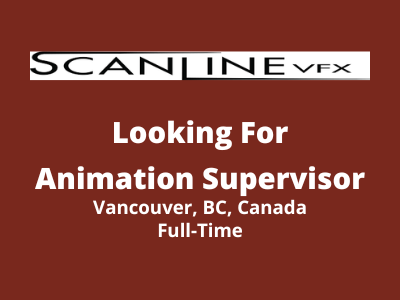 Animation Supervisor required at Scanline VFX