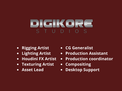 Digikore Studio has multiple full-time job opening