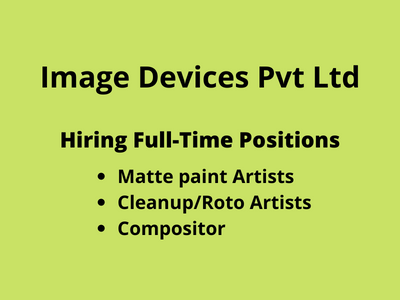 Image Devices is hiring for full-time positions
