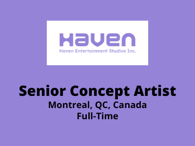 Senior Concept Artist required at Haven Studios