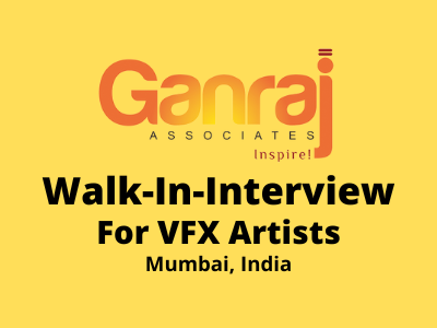 Walk-In-Interview for VFX artists at Ganraj VFX Studio