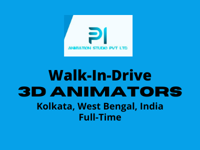 Walk-in for 3D Animators at PI Animation Studio - 2-5 years exp
