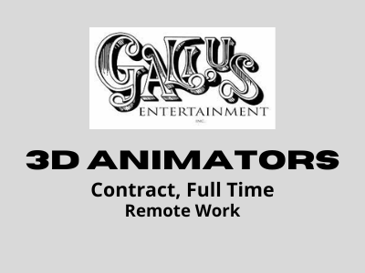 3D Animators required at Gallus Entertainment