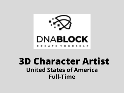 3D Character Artist required at DNABLOCK Studio