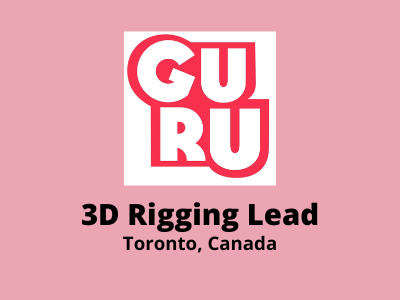 3D Rigging Lead required at Guru Studio