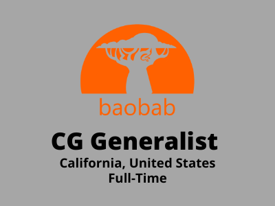 CG Generalist required at Baobab Studios