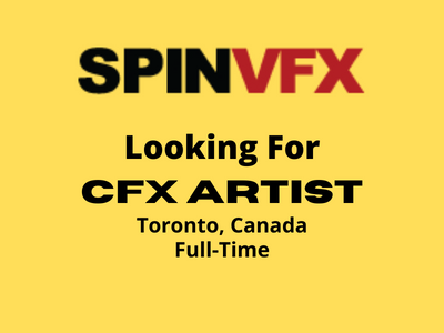 Full-time job opening for CFX Artist at SpinVFX