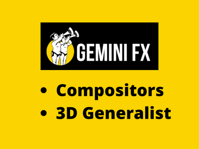GEMINIFX studio hiring Compositors & 3D Generalist
