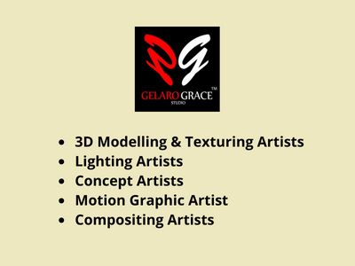GelaroGrace Studios is looking for 3D Artists 