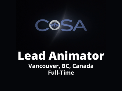 Job opening for Lead Animator at CoSA VFX Studio
