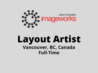 Layout Artist required at Sony Pictures Imageworks