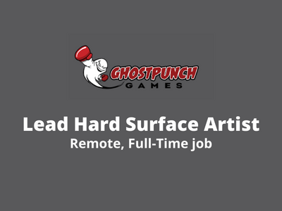Remote job opening for Lead Hard Surface Artist