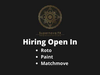 Supernova FX Studio hiring for Roto Paint Matchmove