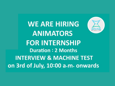 Zealous Animation Studio hiring Intern Animators