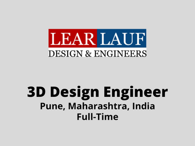 3D Design Engineer required at Learlauf Design