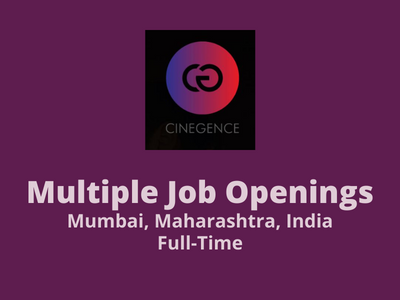 CINEGENCE looking for digital artists & production staff