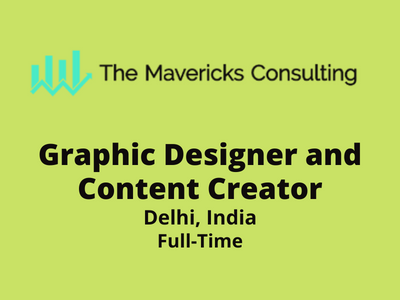 Job opening for Graphic Designer and Content Creator