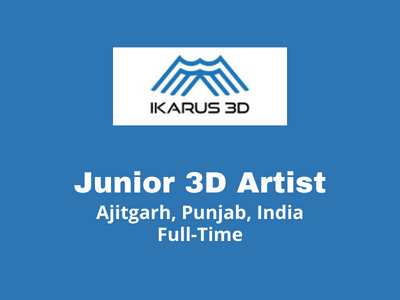 Junior 3D Artist required at Ikarus 3D Studio
