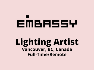 Lighting Artist required at The Embassy Studio