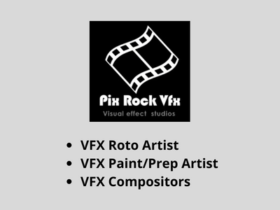 Pix Rock VFX Studio job openings for VFX positions