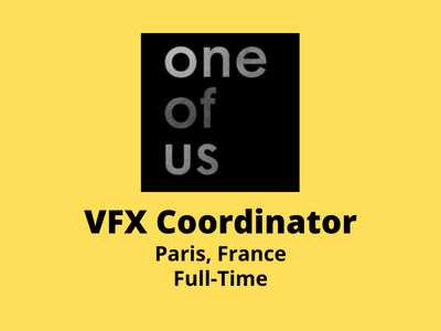 VFX Coordinator required at One of Us Studio