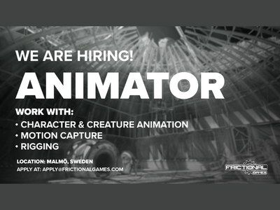 Frictional Games Studio is looking for Animator