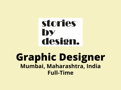Graphic Designer required at StoriesbyDesign