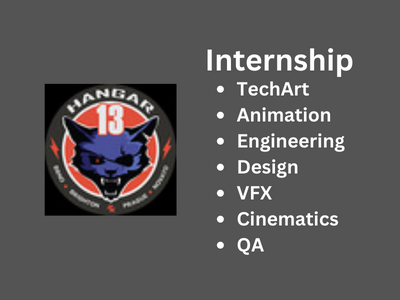 Hangar 13 Games is offering internship jobs