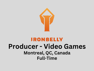 Ironbelly Studios hiring Producer - Video Games