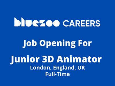 Junior 3D Animator required at Blue Zoo Studio - Maya Junior 3D Animator required at Blue Zoo Studio - Maya