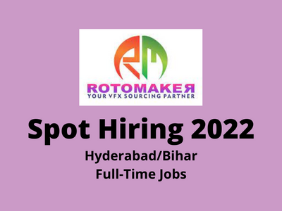 Multiple jobs spot hiring in Rotomaker Studios