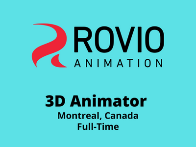 Permanent job opening for 3D Animator at Rovio