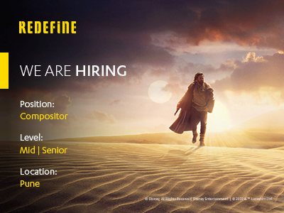 ReDefine job opening Compositing artist
