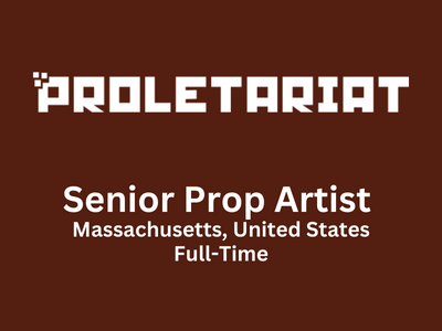 Senior Prop Artist required at Proletariat Studio