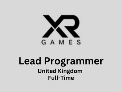 XR Games Studio looking for Lead Programmer