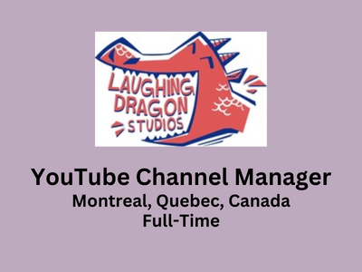 Job opening for YouTube Channel Manager