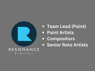 Resonance Digital need artists for Hollywood projects