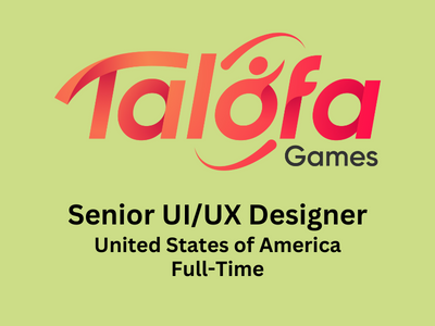 Senior UIUX Designer required at Talofa Games