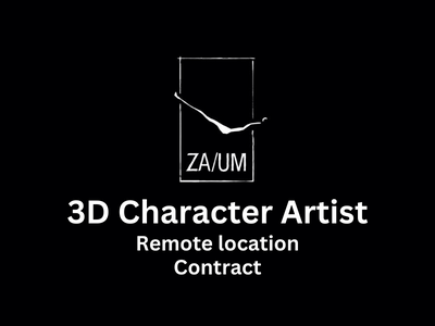 3D Character Artist required at ZAUM Studio