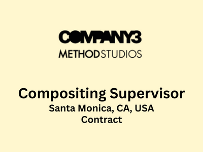 Compositing Supervisor required at Method Studios