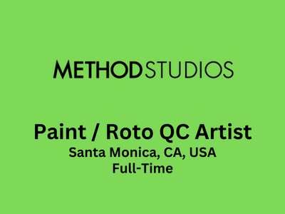 Freelance openings for a Paint  Roto QC Artist 