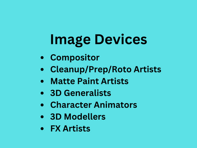 Full-time job openings at Image Devices Studio