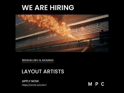 Layout Artist required at Moving Picture Company