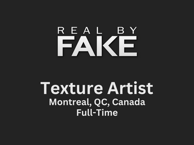 Texture Artist required at REAL by FAKE studio