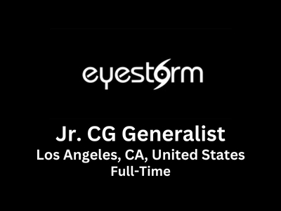 Eyestorm Creative looking for Jr. CG Generalist
