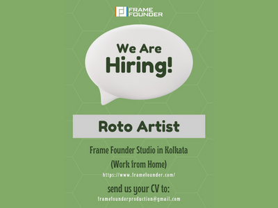 Freelance Roto Artist required at Frame Founder Studio