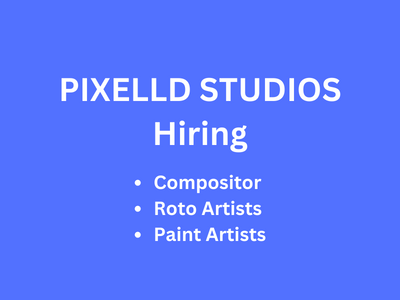 Multiple job hirings at PixellD Studios
