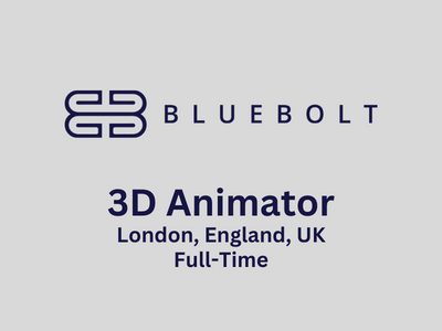 3D Animator required at BlueBolt Studio
