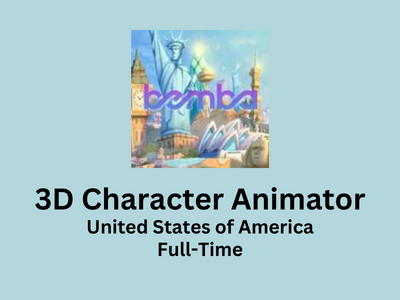Bemba is looking for 3D Character Animator
